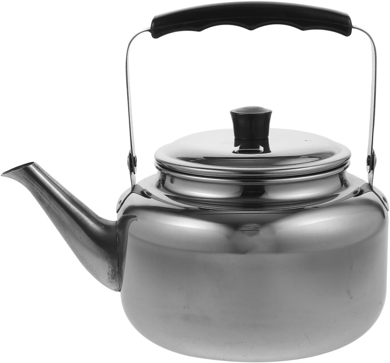 OUNONA Stainless Steel Kettle 1.5 Quart Portable Water Kettle with Anti-Scald Handle for Home Kitchen Outdoor Camping Teapot 7.08X5.11X4.52 Inches
