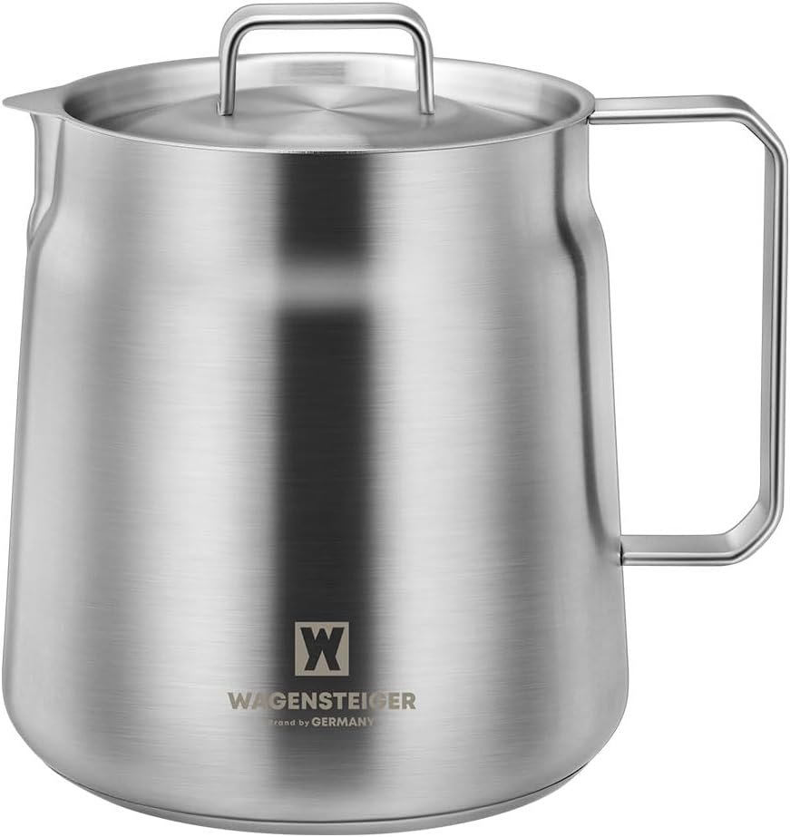 WAGENSTEIGER Stainless Steel Classic Tea Kettle 2.1 Quarts / 2 Liters, Multi-purpose Cooking Pot, Mini Milk Pan, Butter Warmer, On-the-go Saucepan, Ramen Pot, Stovetop Metal Tea/Coffee Pot (606)