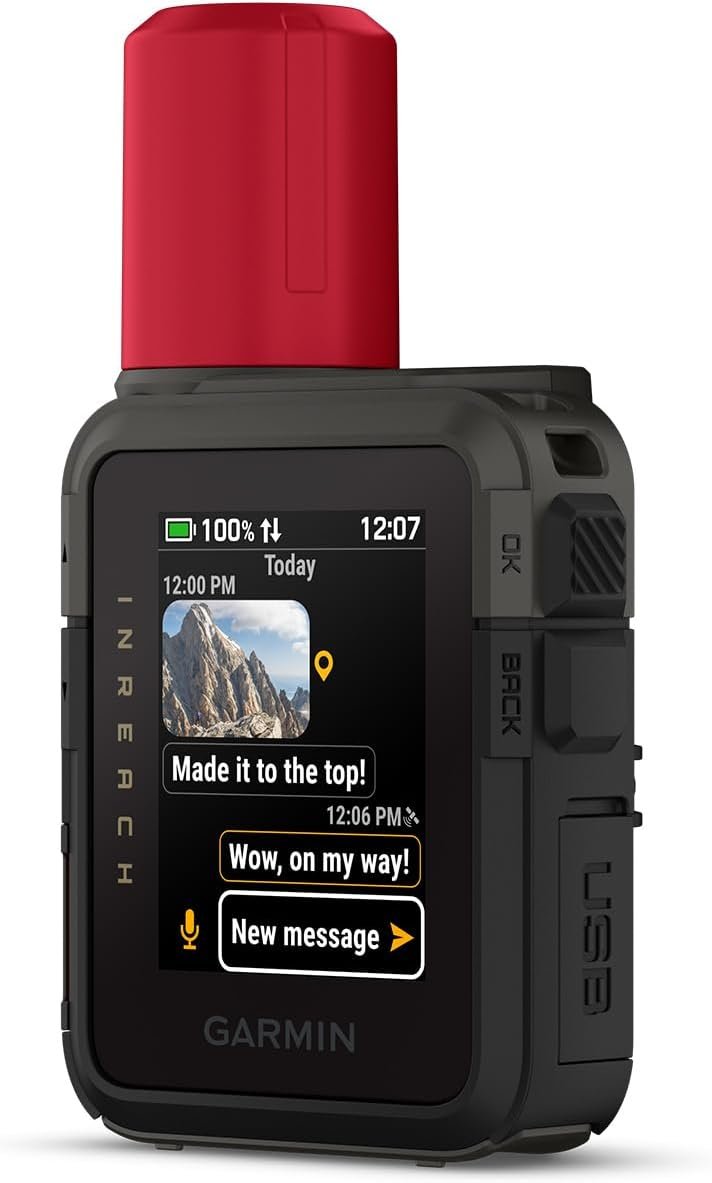 Garmin inReach® Mini 3 Plus, Rugged Global Satellite Communicator with Touchscreen Texting, Photo & Voice Messaging, Emergency SOS Messages & Battery Up to 350 Hours with 10-min inReach® Tracking