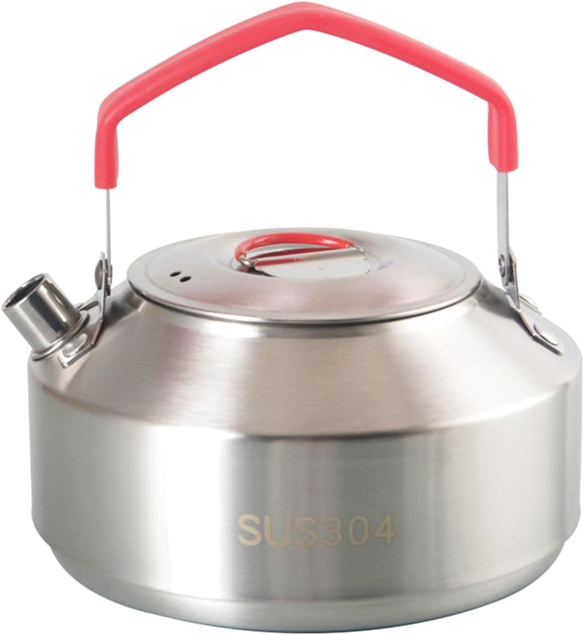 1L Camping Kettle, Stainless Steel Portable Campfire Kettle for Open Fire, Outdoor Camp Tea Coffee Pot for Stove Top, Backpacking, Hiking, Picnic and Traveling
