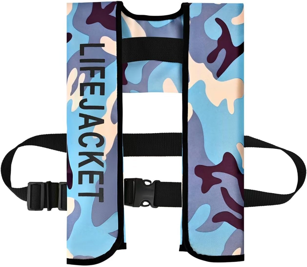 Adult Automatic Inflatable Kayak Vest PFD,Water Sports Vest for Boating Fishing Kayaking SUP Paddleboarding（fit Weight Below 330 lbs）