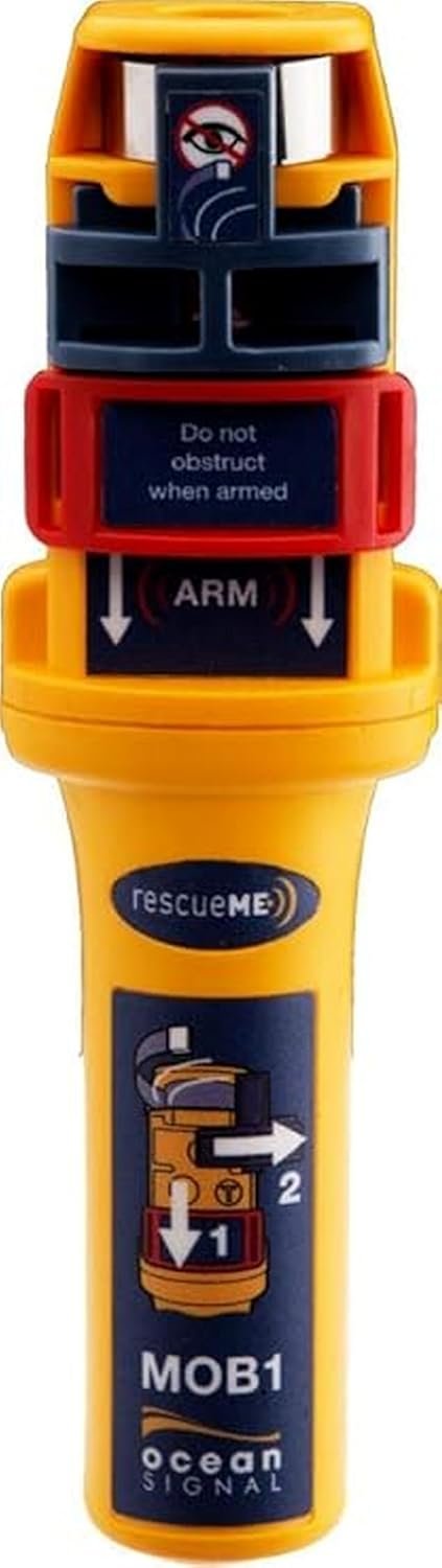 Ocean Signal rescueME MOB1 – Compact AIS Man Overboard Device with Automatic Activation, 7-Year Battery Life, 24 Hours of Operation, and Integrated DSC Transmitter