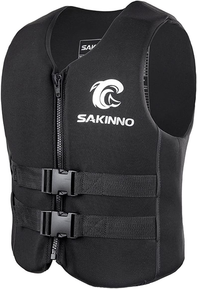 Water Kayaking Jacket for Adults and Kids, Buoyancy Swimsuit Boating Fishing Waistcoat Zipper Closure, Unisex Outdoor Water Sports Vests