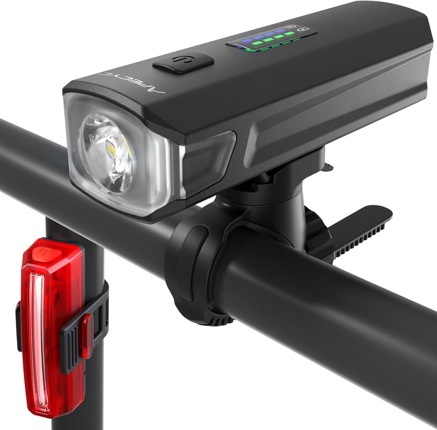 APECYC Bike Lights USB-C Rechargeable Bicycle Front Headlight and Rear Taillight with 4+5 Light Modes, Waterproof Bike Light Set for Night Riding, Commuter, Road & Mountain Cycling