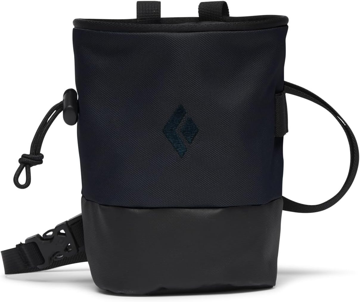 Black Diamond Mojo Zip Chalk Bag with Zippered Pocket for Rock Climbing and Gym Sports