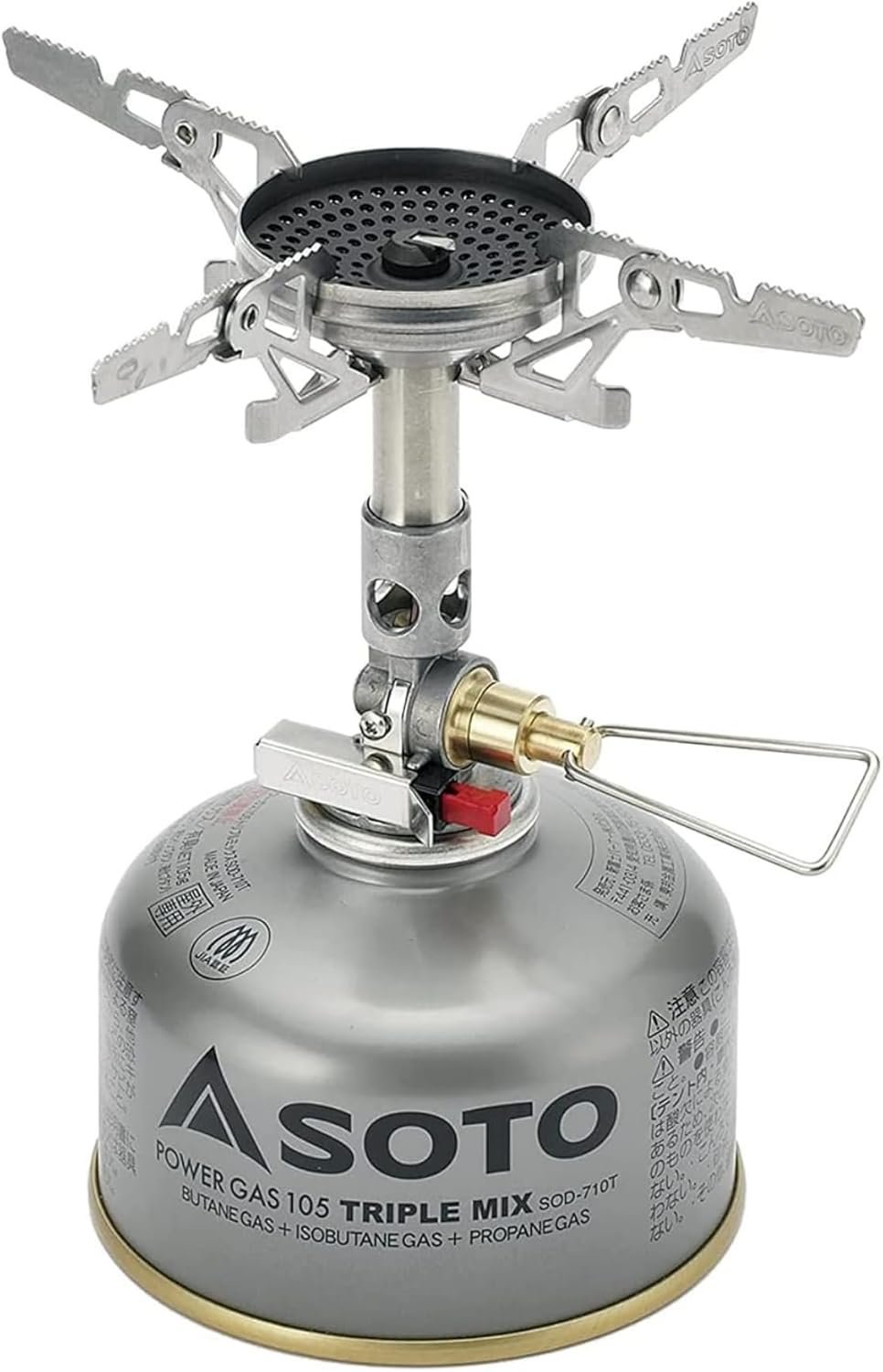 SOTO WindMaster Canister Stove with 4Flex for Windy Weather – Lightweight and Durable Backpacking Camp Stove, Compact Portable Camping Stoves for Hiking and Outdoor Cooking – Canister Not Included