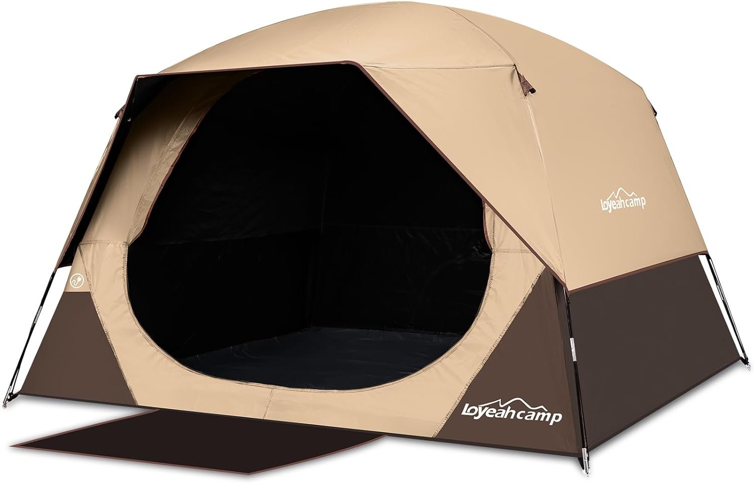 4/6 Person Blackout Camping Tent, Easy Setup Waterproof Family Dome Tent for Camping with Rainfly, Portable Double Layer Large Family Tent for Outdoor Camping&Hiking