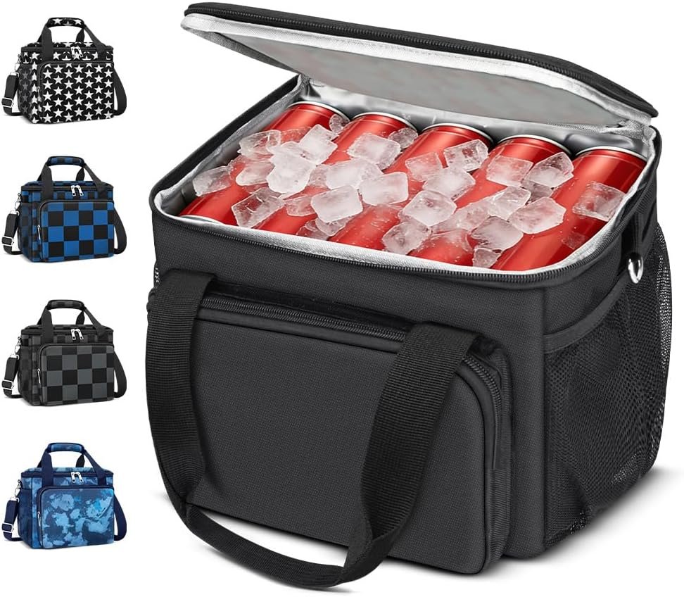 Coobiiya Insulated Lunch Box for Men & Women, Leakproof Lunch Bag Cooler Bag,Heavy Duty Lunch Bags Men Cooler Bags for Camping, Travel, Work Kayaking & Beach