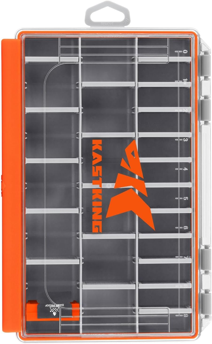 KastKing HyperSeal Waterproof Tackle Box, Waterproof 3600 Tackle Trays, Fishing Tackle Box Organizer with Removable Dividers, Lure Box and Terminal Tackle Storage, 1 Pack
