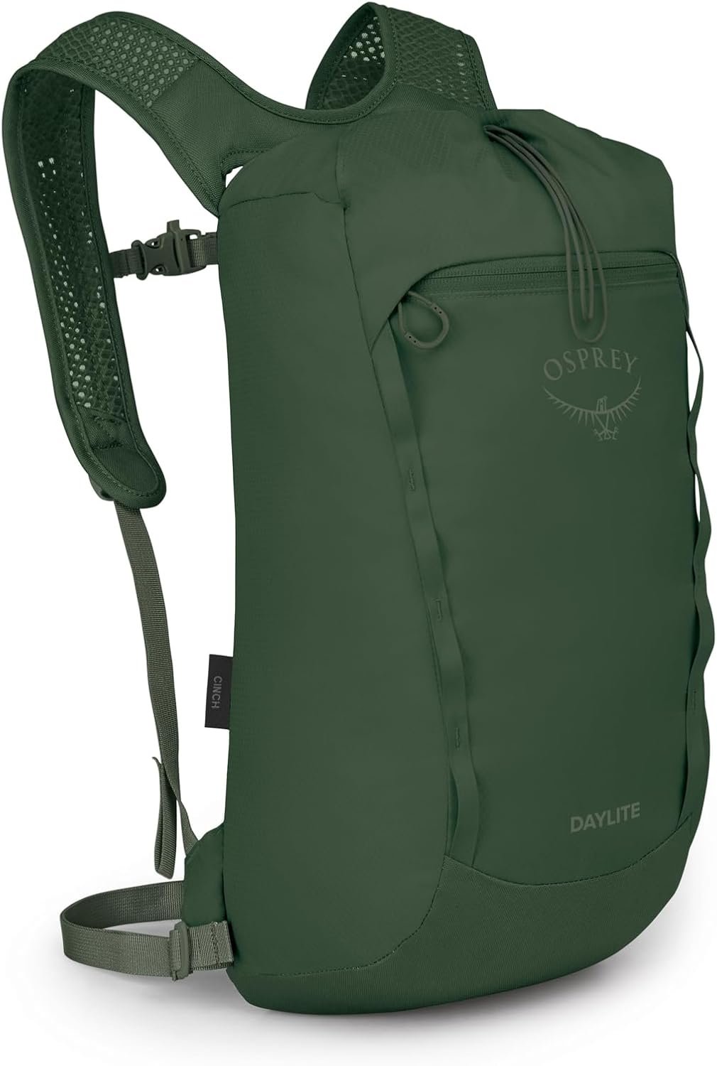 Osprey Daylite Cinch Backpack – Lightweight Travel Bag for Hikes, Festivals, and Everyday, Seaweed Green Amazon Exclusive