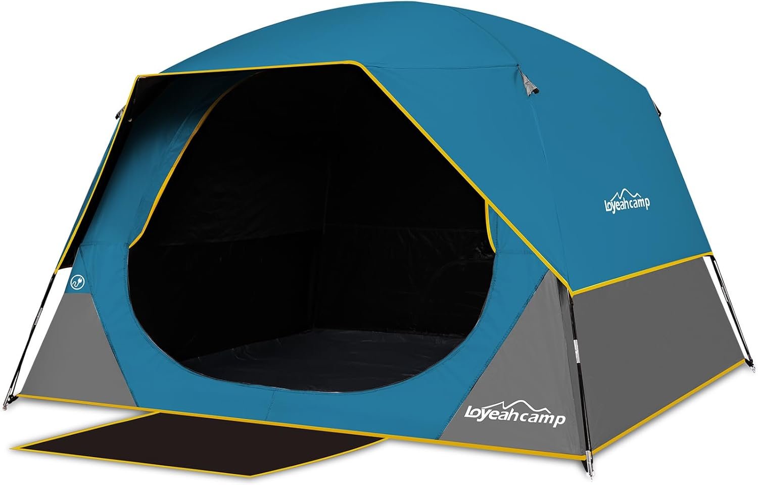 4/6 Person Blackout Camping Tent, Easy Setup Waterproof Family Dome Tent for Camping with Rainfly, Portable Double Layer Large Family Tent for Outdoor Camping&Hiking