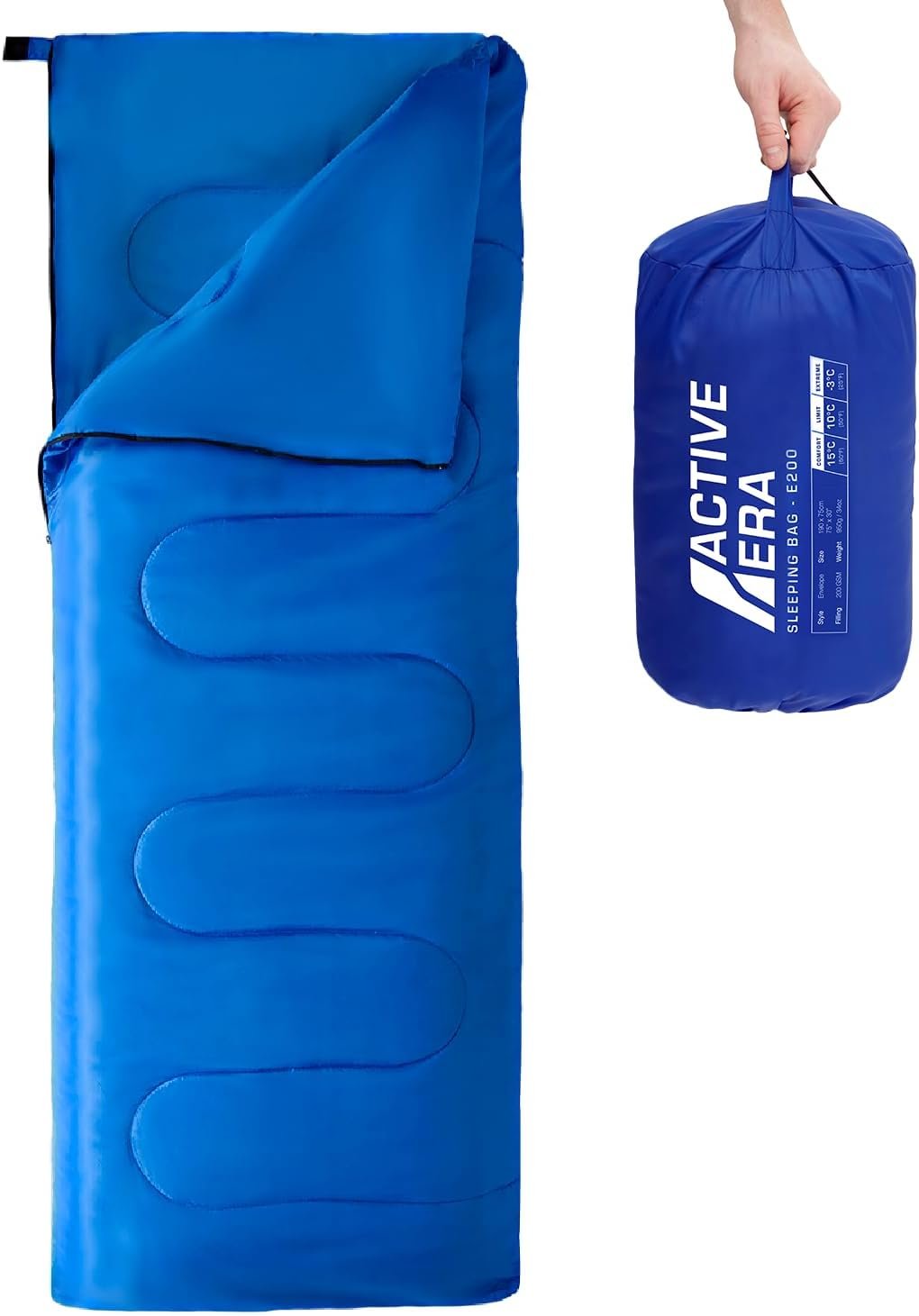 Active Era Ultra Lightweight Sleeping Bag Indoor & Outdoor – Compact, Ultralight Sleeping Bag for Warm Weather – Camping Sleeping Bags for Warm Weather, Sleepovers, Fishing, Outdoor Camping and Hiking