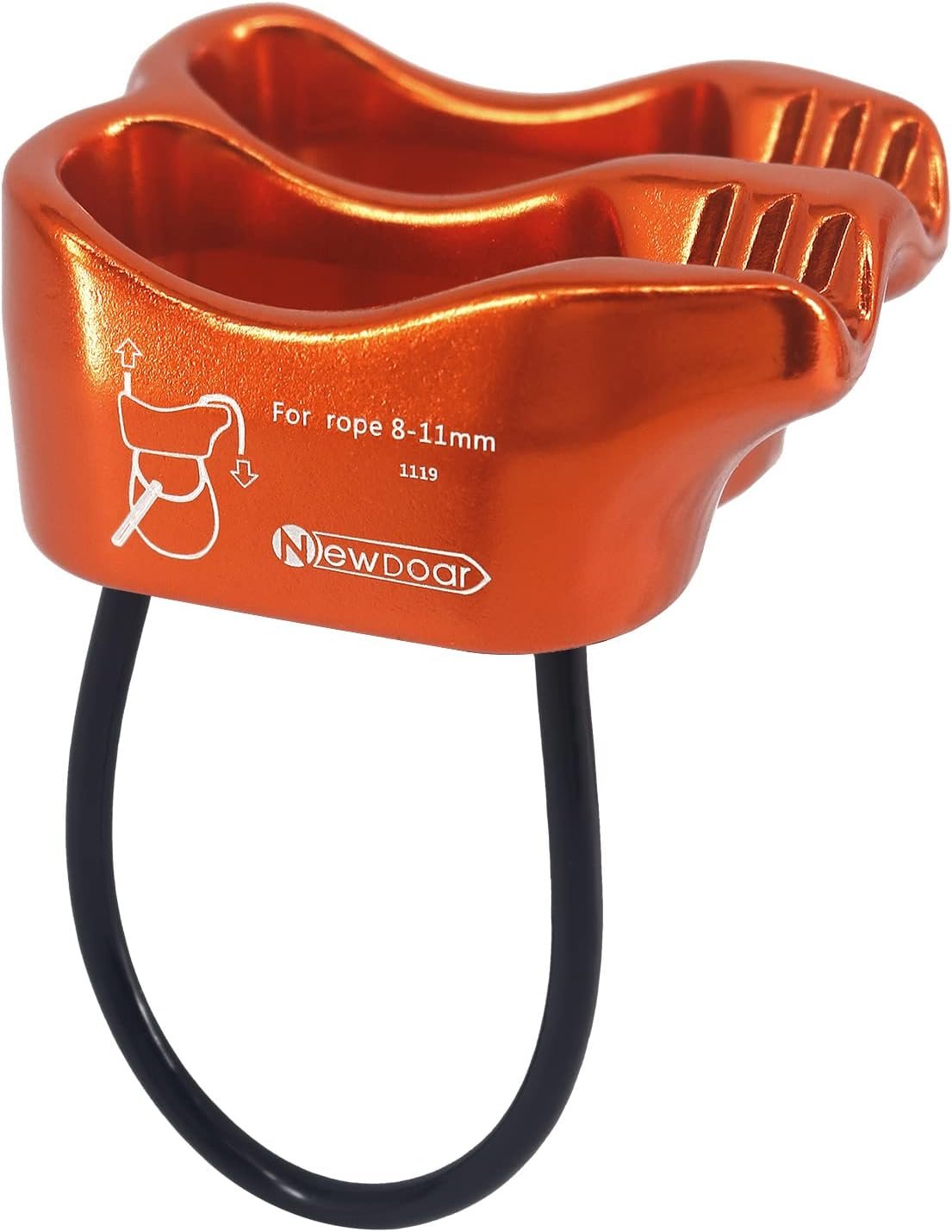 NewDoar Climbing Abseiling Belay Device ATC Rappelling Descender 25KN V-grooved Equipment