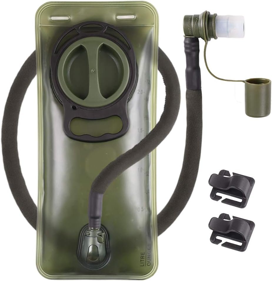 2L Hydration Bladder, Water Bladder for Hiking Backpack 2 Liter Water Storage Bag with Insulated Tube, Hydration Back Pack Replacement for Outdoor Camping Running Cycling
