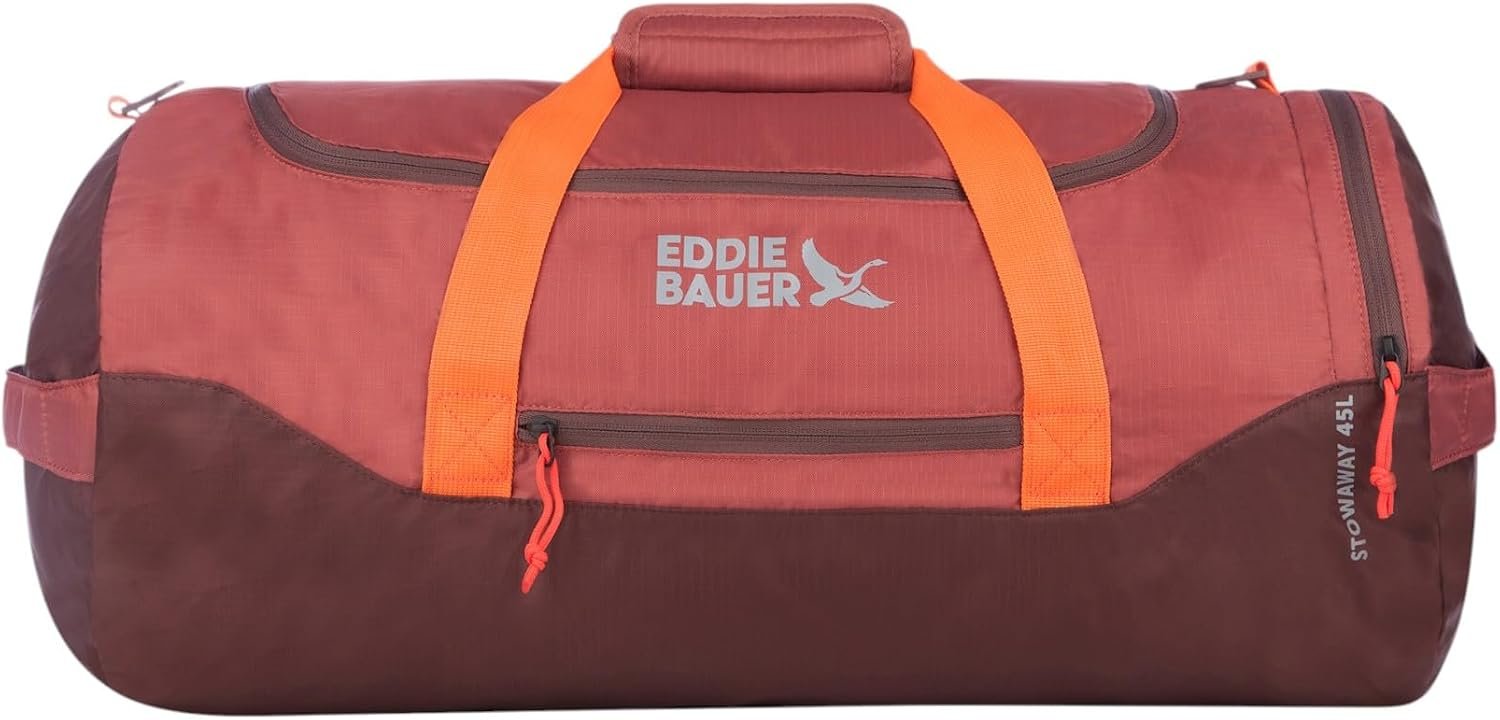 Eddie Bauer Stowaway Packable Duffel Bag | Travel | Foldable | Lightweight | Durable | Ripstop Polyester