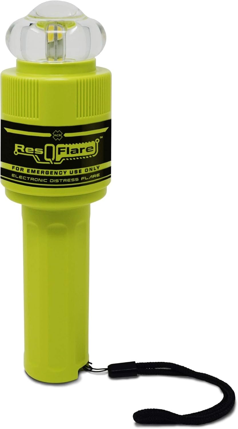 ACR ResQFlare Electronic Distress E-Flare and Flag, USCG Approved Replacement for Pyrotechnic Flares – ACR 3966