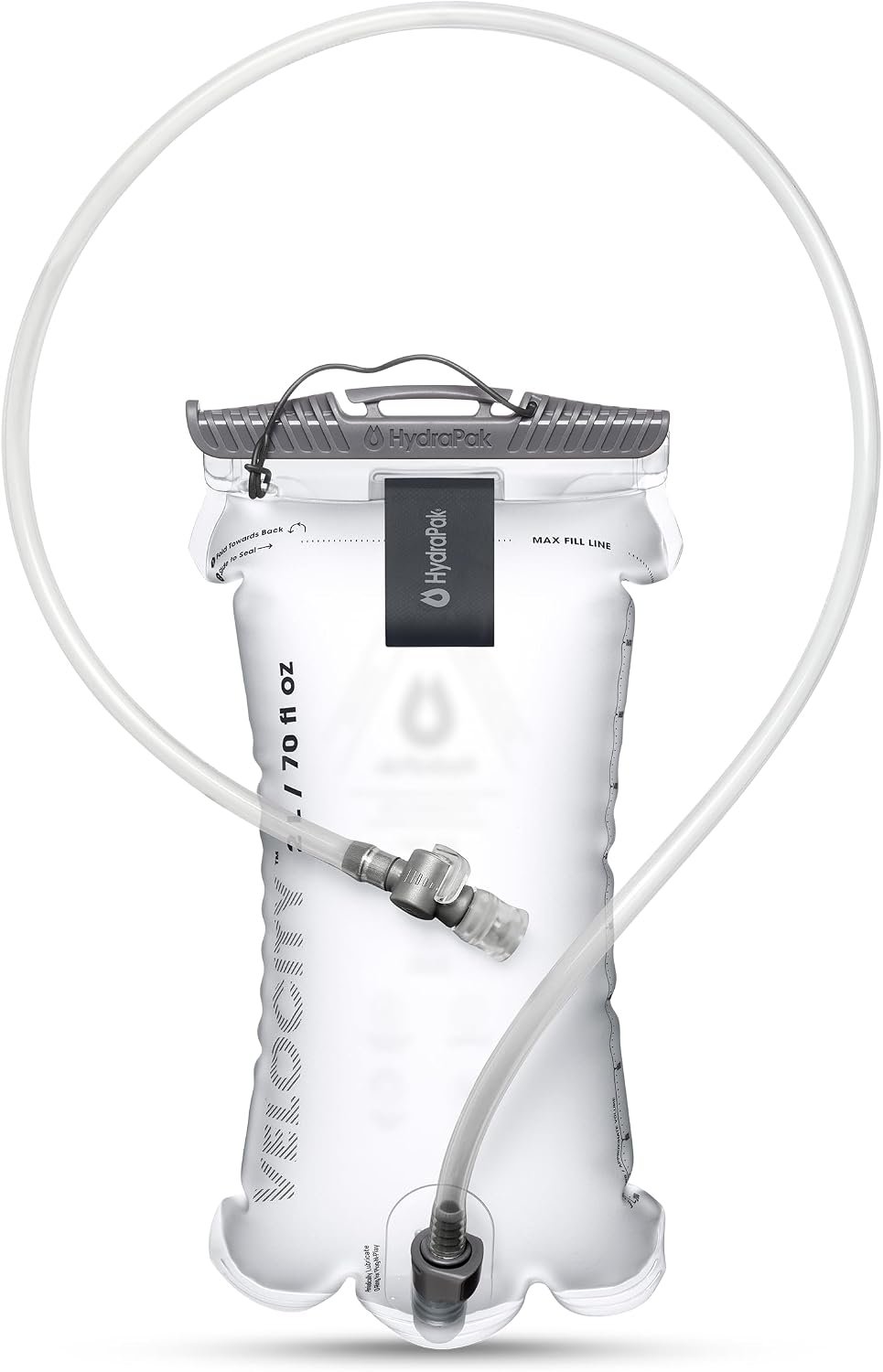 HydraPak Velocity Hydration Reservoir (1.5L, 2L, 3L), Ultralight Water Bladder, Self-Sealing Bite Valve, Leak Proof, Reversible, Dishwasher Safe
