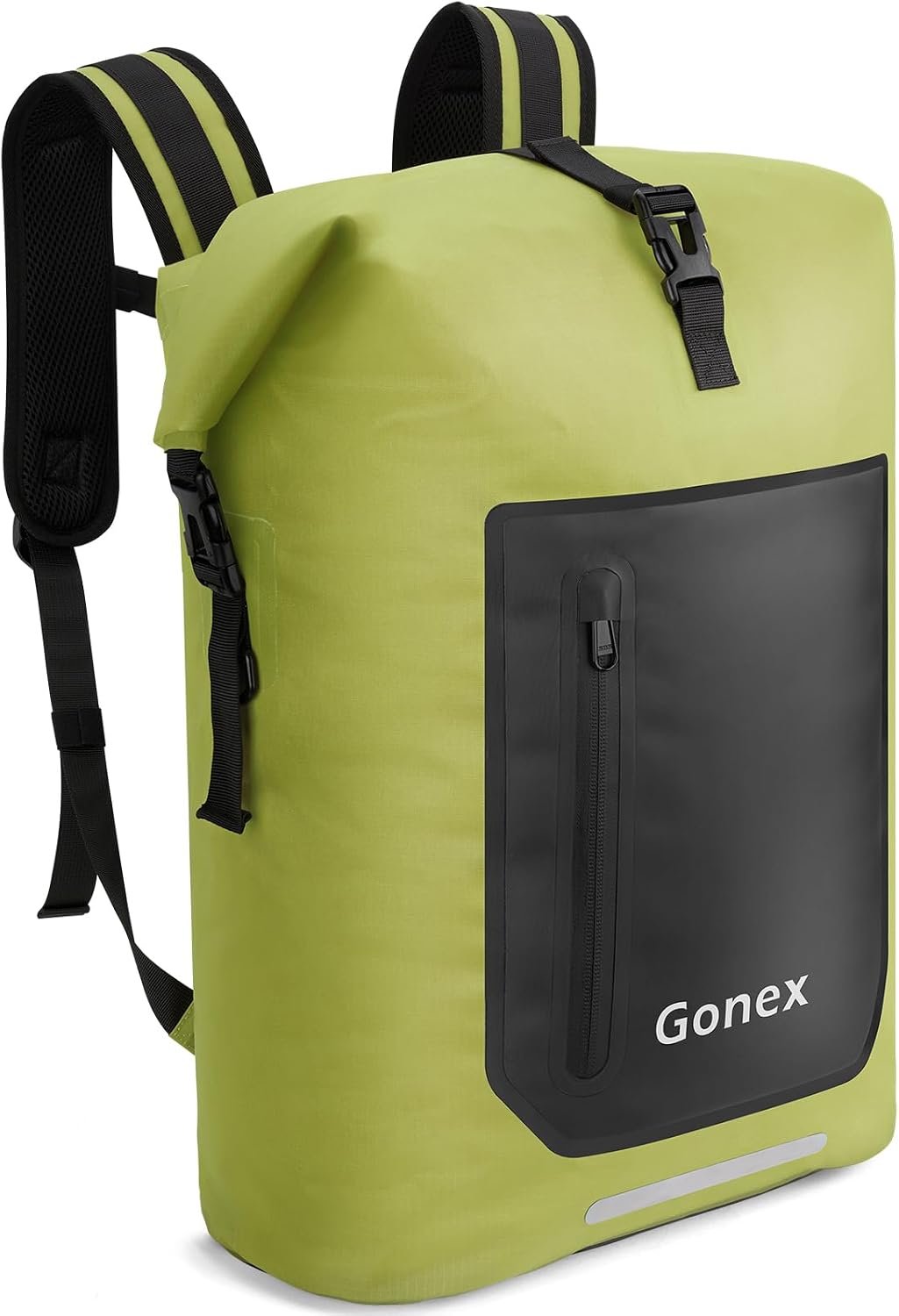 Gonex Ultralight Waterproof TPU Backpack, 35L Roll Top Dry Bag with Comfortable Padded Back Panel for Kayaking Boating Camping Fishing Travel,Green