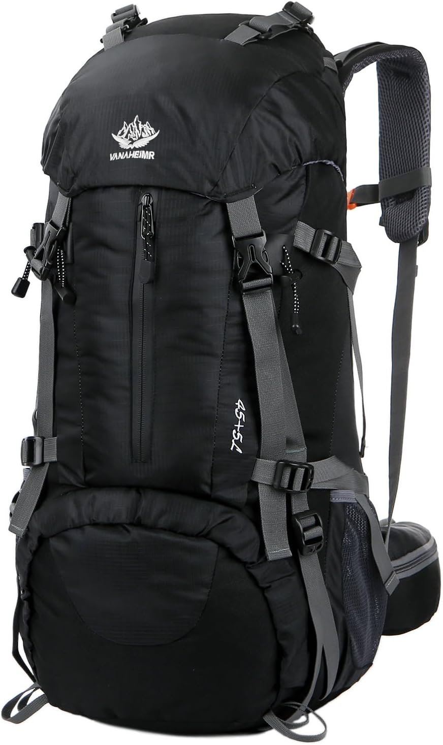 WoneNice 50L(45+5) Waterproof Hiking Backpack – Outdoor Sport Daypack with Rain Cover