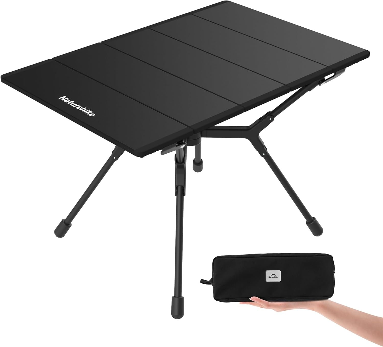 Naturehike YL01 Portable Camping Table, Lightweight Folding Backpacking Table for Hiking, Tailgating, Picnics, Beach, Travel
