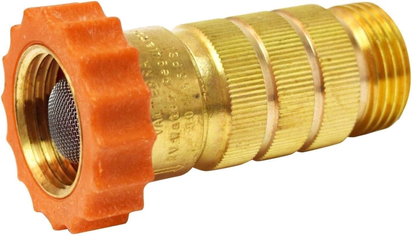 Valterra RV Hi-Flow Water Regulator, Lead-Free Brass Hi-Flow Water Regulator for Camper, Trailer, RV Plumbing System, 50-55 psi