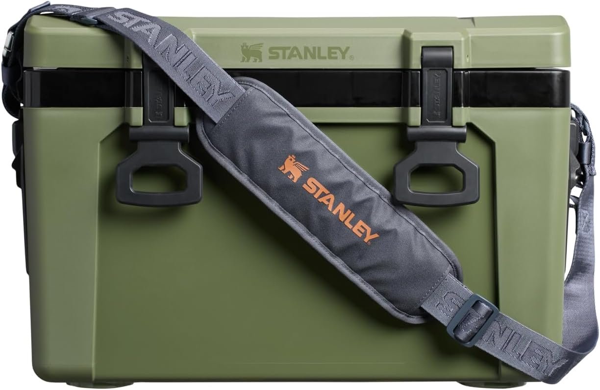 Stanley Adventure Outdoor Cooler 24 qt | Heavy Duty Outdoor Camping Cooler with Easy Carry Handle | BPA-Free | Dried Pine