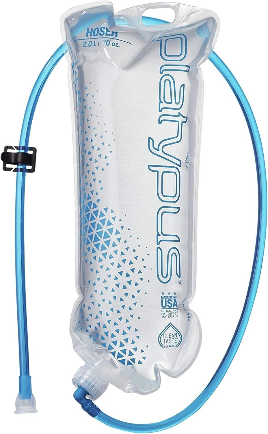 Platypus Hoser Hands-Free Hydration System Water Reservoir, 2-Liter, with Fast Flow Valve, one color