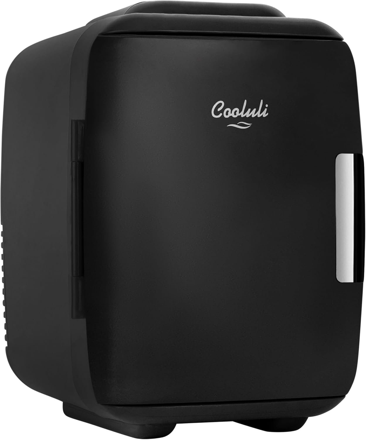 Cooluli Mini Fridge for Bedroom – Car, Office Desk & Dorm Room – Portable 4L/6 Can Electric Plug In Cooler & Warmer for Food, Drinks, Skincare Beauty & Makeup – 12v AC/DC & Exclusive USB Option, Black