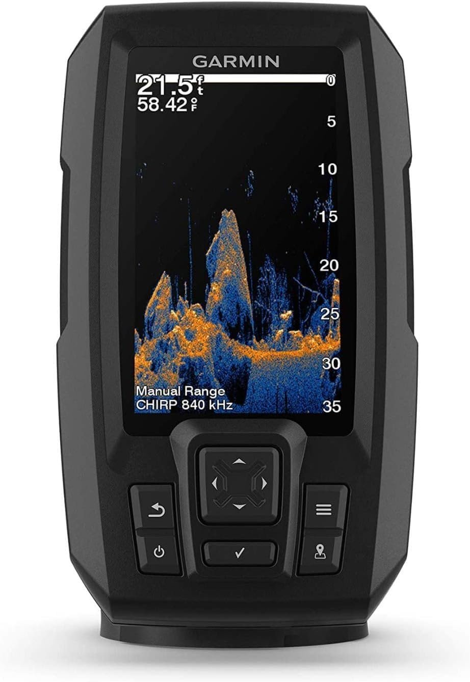 Garmin Striker Vivid 4cv Fishfinder with Transducer – 4-inch LCD Display – Easy-to-Use Scanning Sonar – Color Palettes, 11.2 Ounces (010-02550-00)