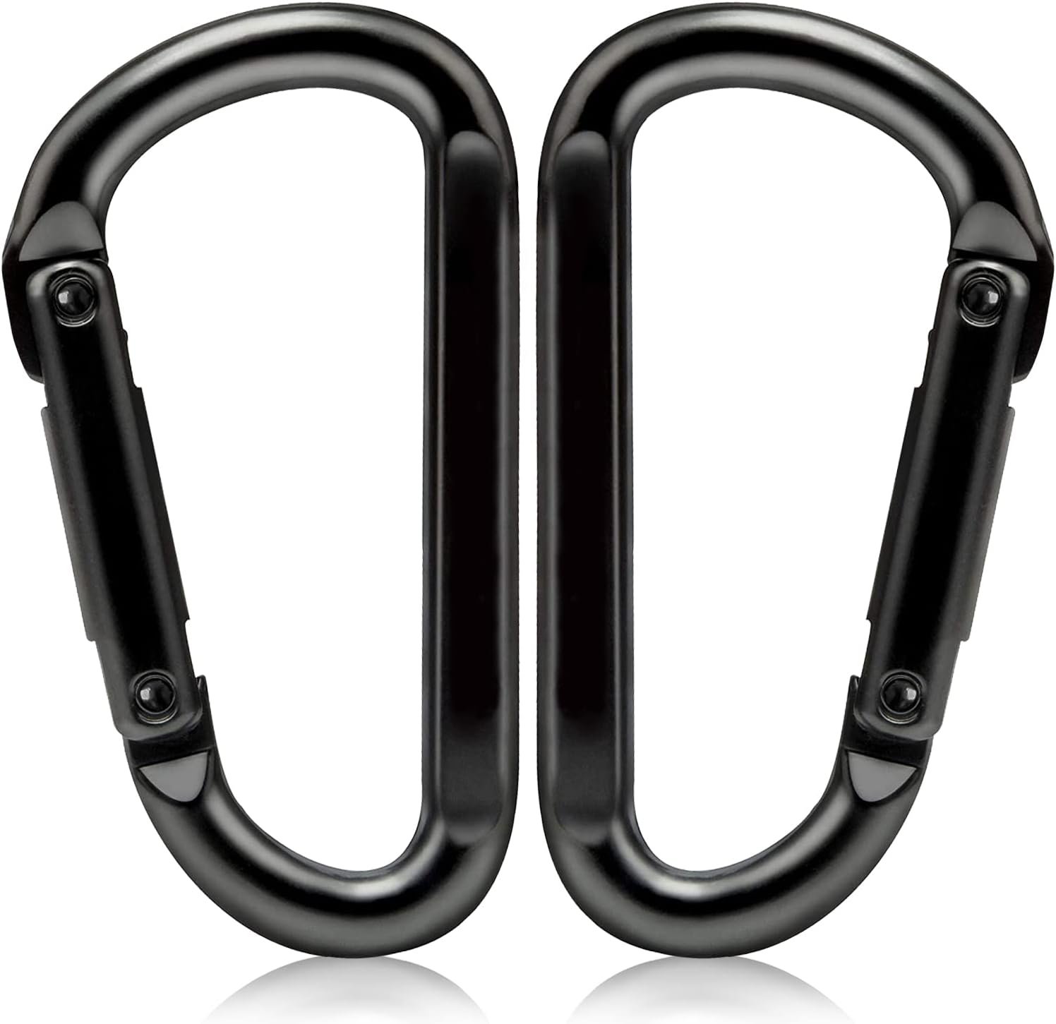 EZYA Heavy Duty Carabiner Clips, 860lbs – 3″ Iron Carabiners for Keys, Gym, Camping, Hiking Accessories – D-Ring Keychain Hooks for Hammocks, Backpacks, Outdoor Gear
