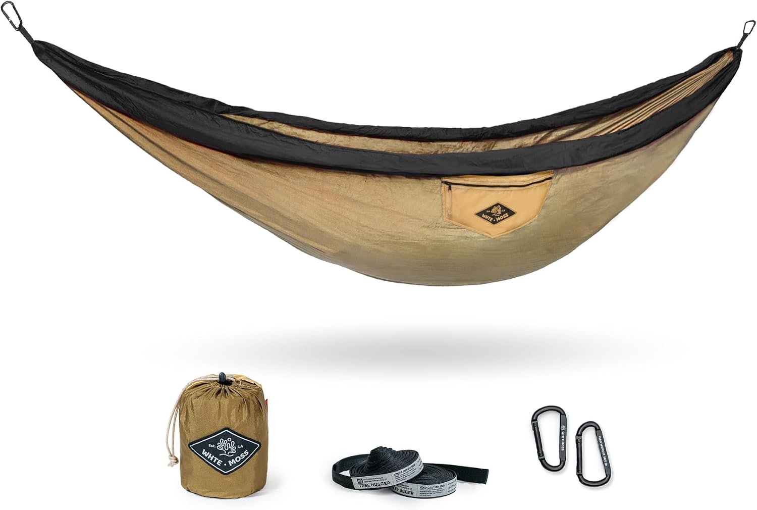 WHTE MOSS Suparpine I Hammock for Camping with Straps Included (Sand, Single)