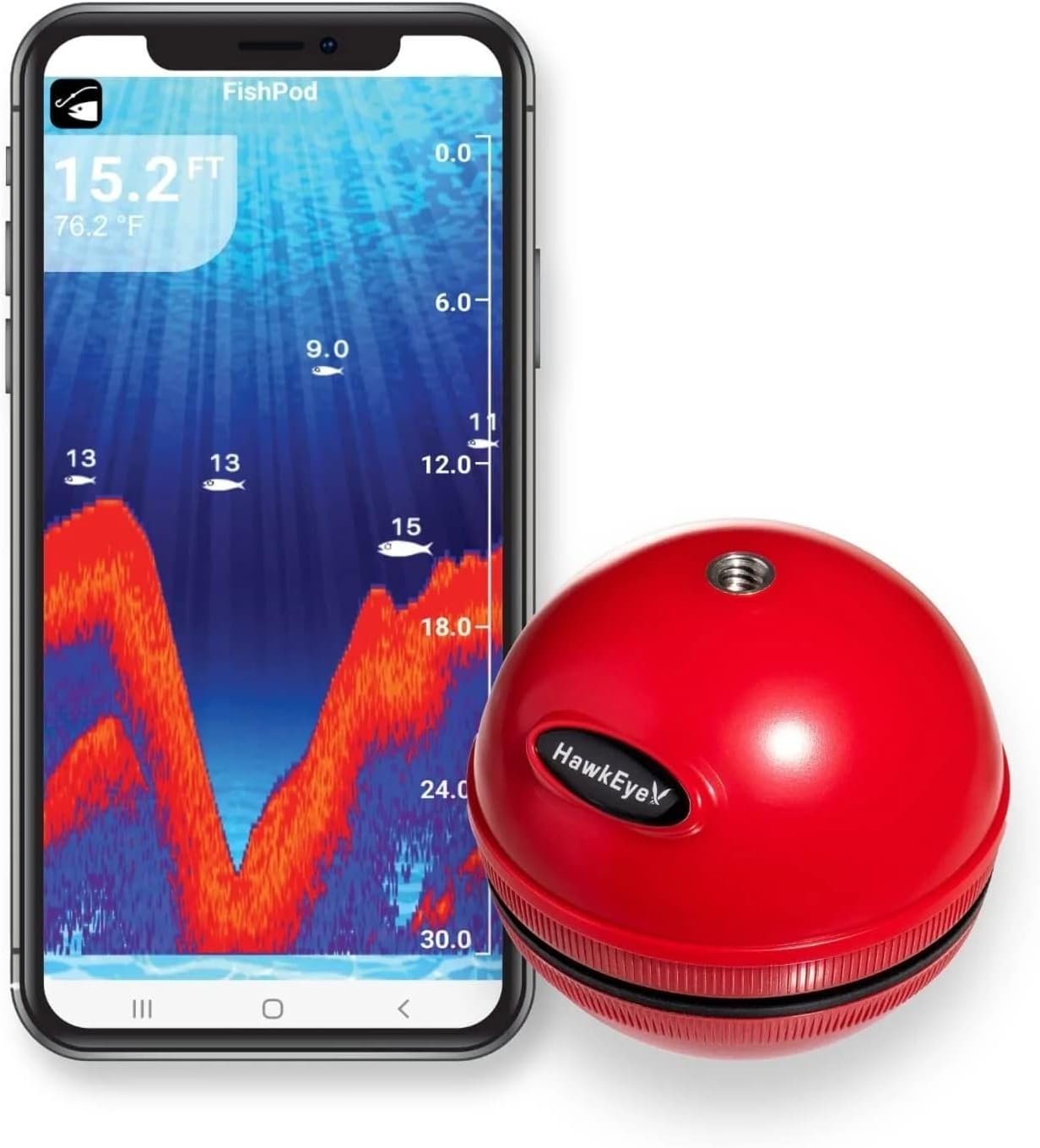 FishPod 5X Bluetooth Fish Finder with AI Technology