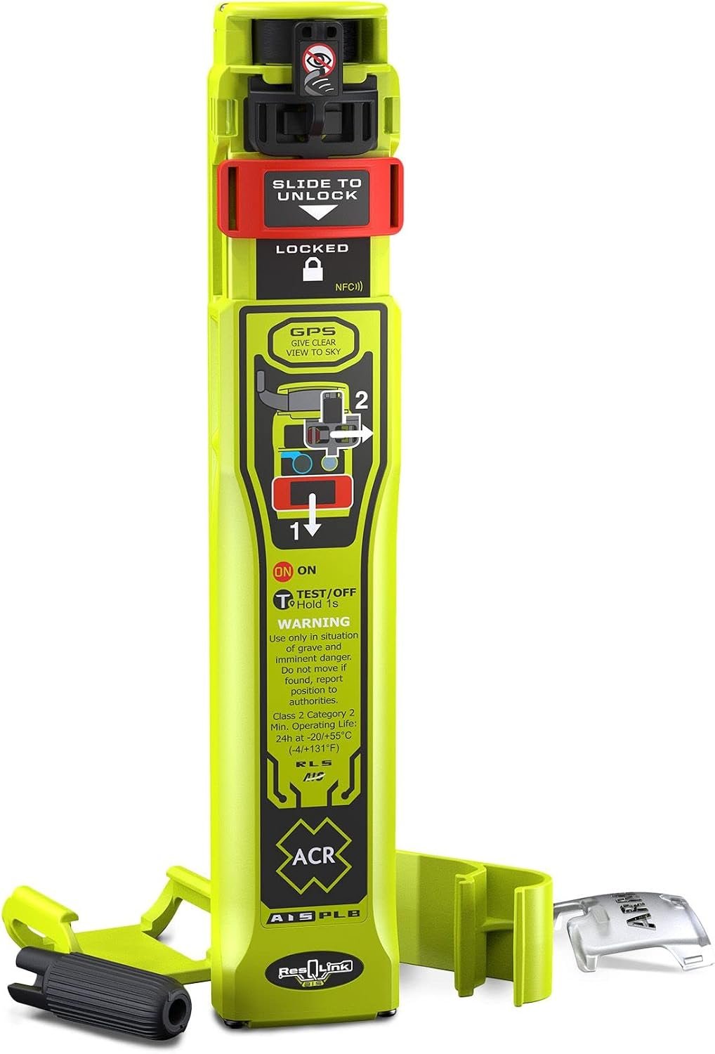 ACR RESQLINK AIS Personal Locator Beacon – SOS, GPS, Return Link Service, Mobile App and Accessory Clips (Model PLB-450) – Alert Local AIS & Global Satellite Emergency Signaling for Search & Rescue