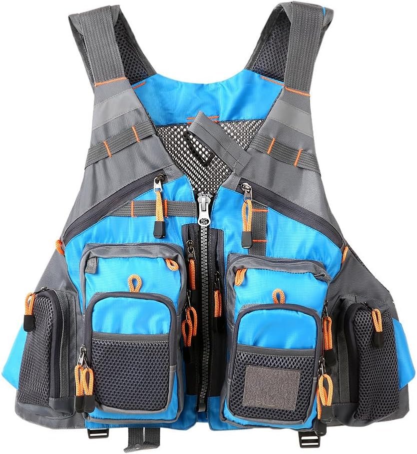 Multifunctional Kayak Life Jackets for Adults – Fishing, Multi Pocket Portable Detachable Clothing with Floating Material Breathable Life-Saving Rock Fishing