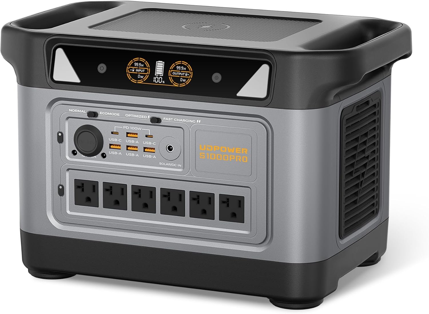 UDPOWER S1000 Pro Portable Power Station, Solar Generator for Home Backup RV Camping, Fast Solar Charging Support