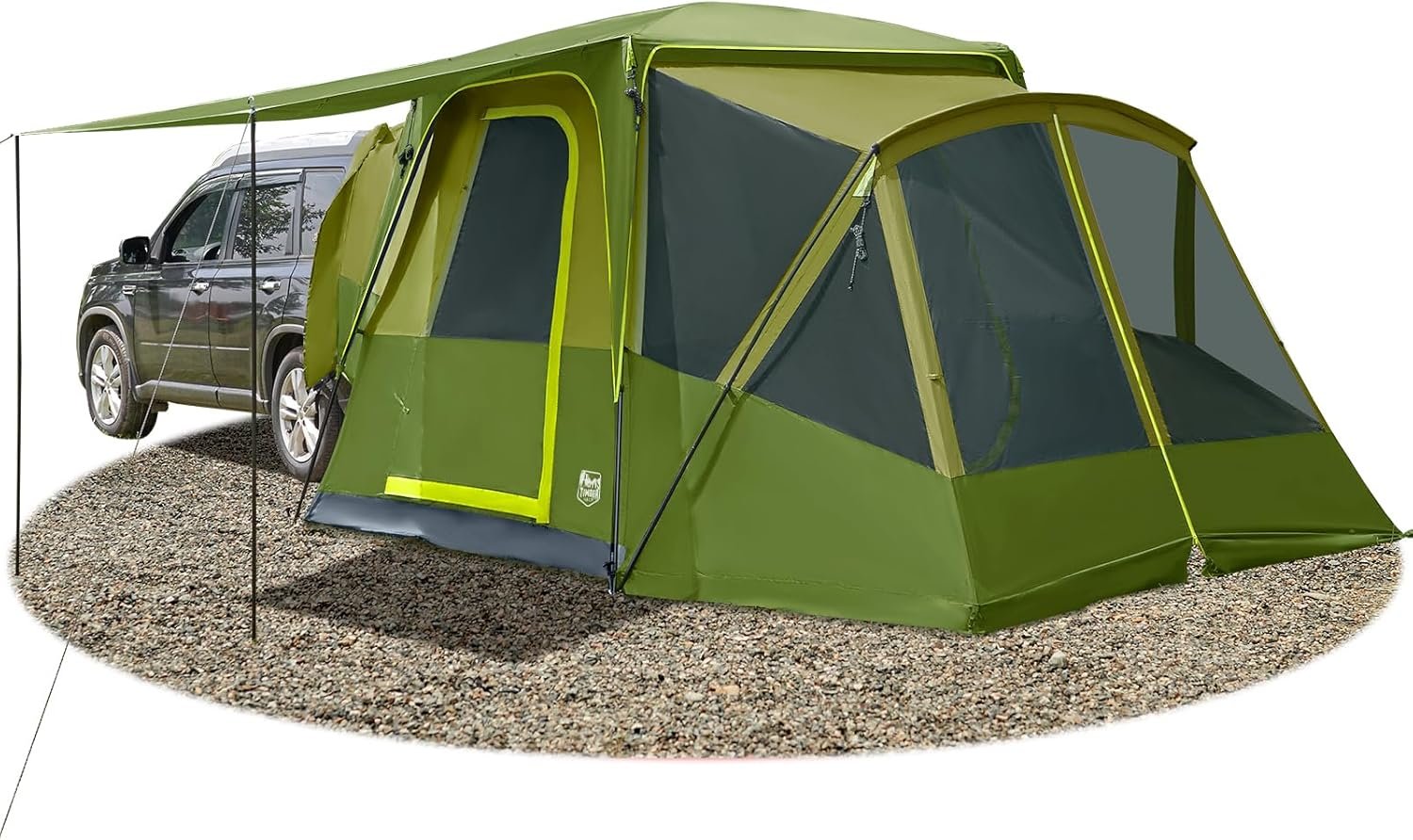 TIMBER RIDGE 5-9 Person SUV Tent with Screen Porch and Awning for Family Camping, Weather Resistant and Portable Van or Car Tent, Includes Rainfly and Storage Bag, 13′ W X 10′ L X 7.1′ H