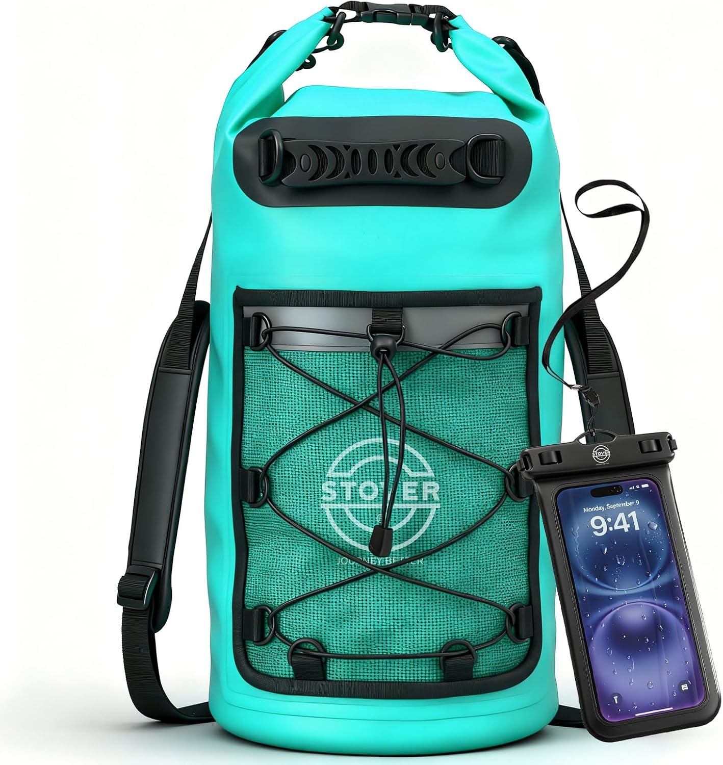 STOVER 5/10/25/30/40/55L Waterproof Dry Bag- Roll-Top Backpack w/Phone Case- Kayaking, Hiking, Camping, Boating- Men/Women