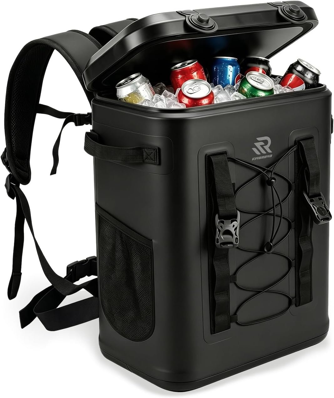 Premium Zipperless Magnetic Kayak Cooler Backpack | 48 Hours Insulated Leakproof Soft Cooler with One-Hand Lid, TPU Cooler for Camping Boating Beach Water Sports