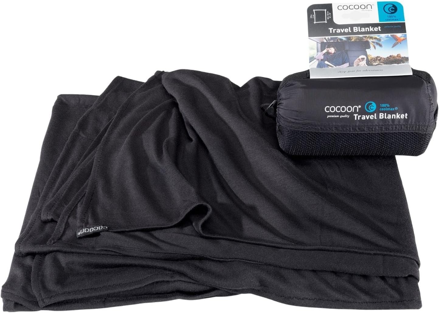 COCOON – Premium – Coolmax – Travel Blanket – Black