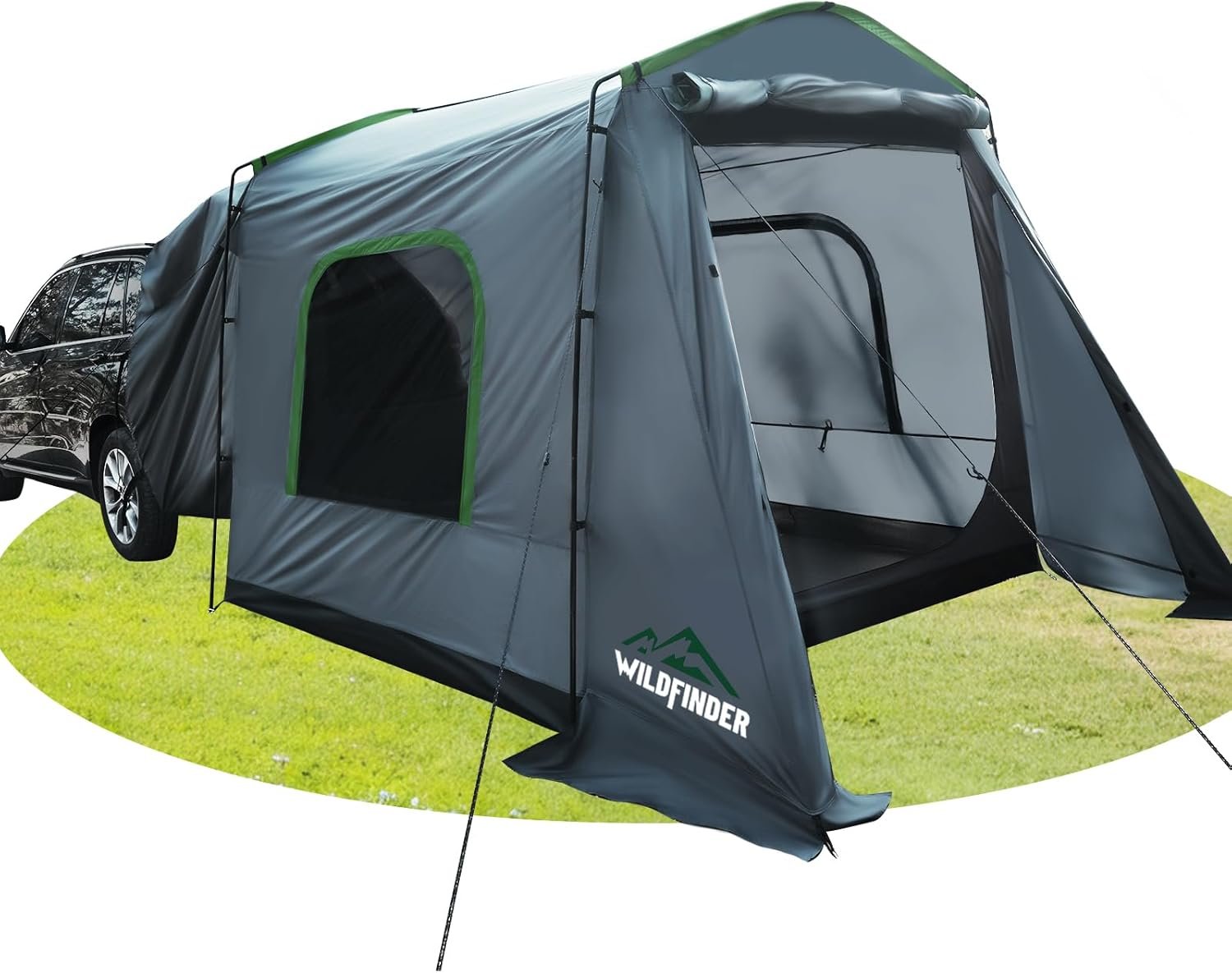 WildFinder SUV Tent, 5-9 Person Rectangle Car Tent for Family, Waterproof & Windproof for Car Camping, Large Camping Tents with Storage Bag, SUV, Van, Jeep, Pickup 8FT L x 10.6FT W x 7.2FT H