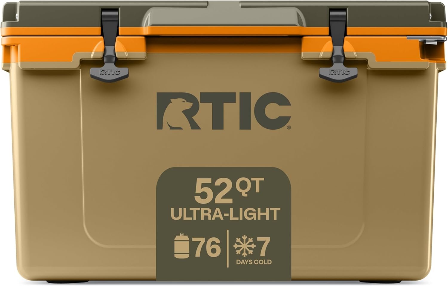 RTIC Ultra-Light 52 Quart Hard Cooler, 30% Lighter Than Rotomolded Coolers, for Camping, Fishing, Beach, Boat, Picnic, Day Trip