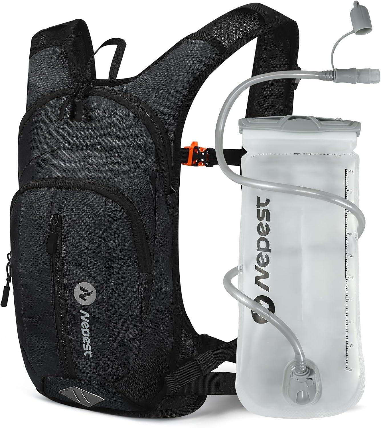 Nepest Hydration Pack Backpack for Women & Men, Lightweight Water Backpack with 2L Water Bladder for Hiking Cycling Running Biking
