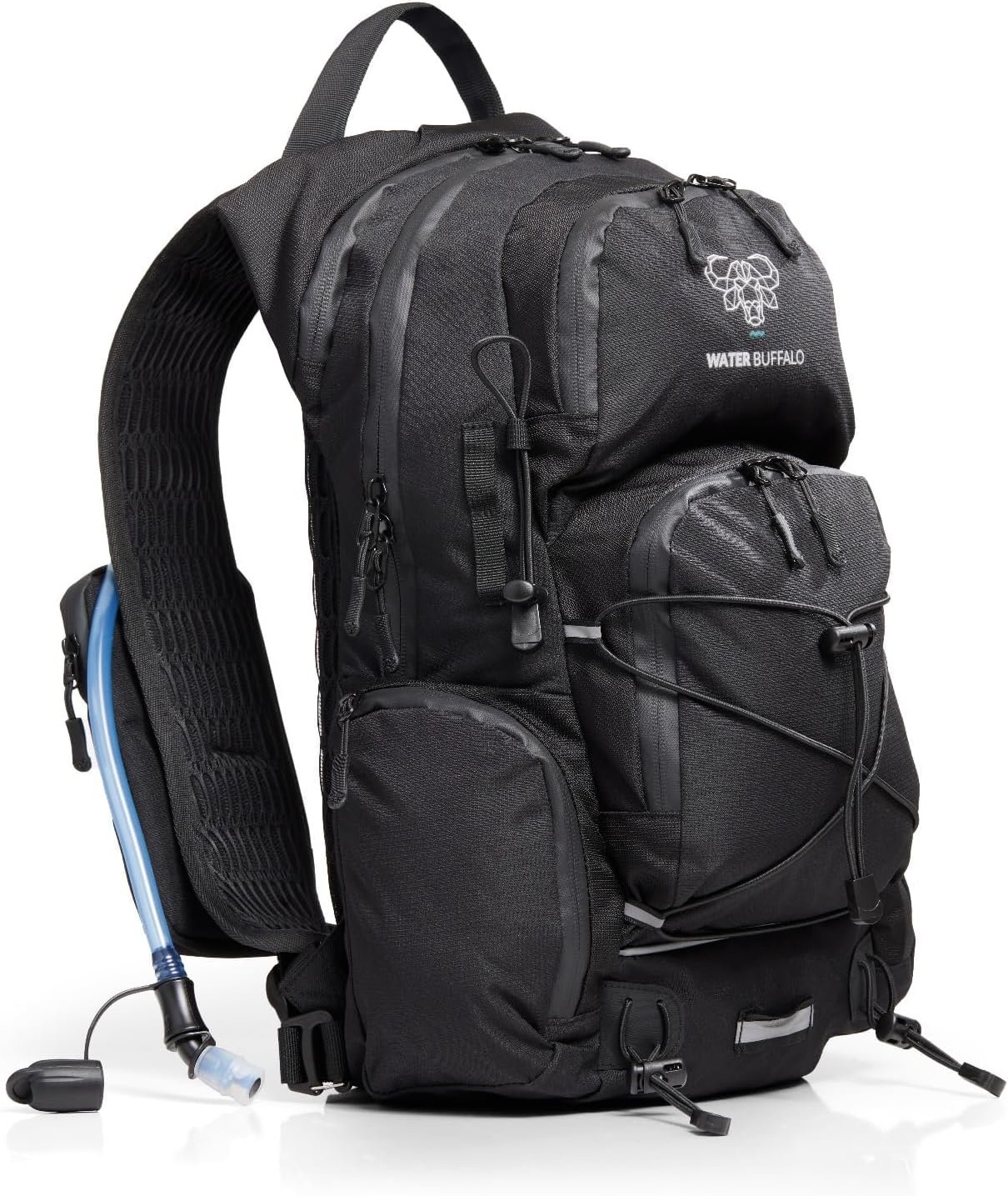 Water Buffalo Hydration Backpack – Sherpa 22L Hiking Backpack with Water Bladder – Water Backpack for Hiking with Waterproof Zippers, Phone & Pole Holders