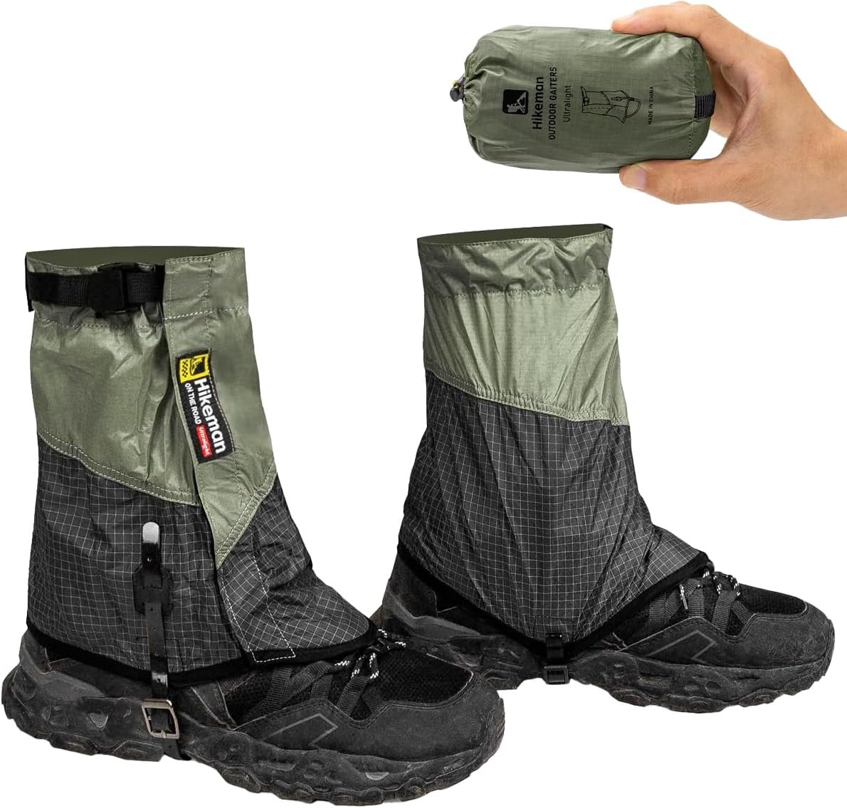 Trail Gaiters, Low Ankle Shoe Gaiters for Hiking Boots, Waterproof Boot Gators Protectors for Walking, Running & Hunting – Keeps Sand, Mud & Debris Out