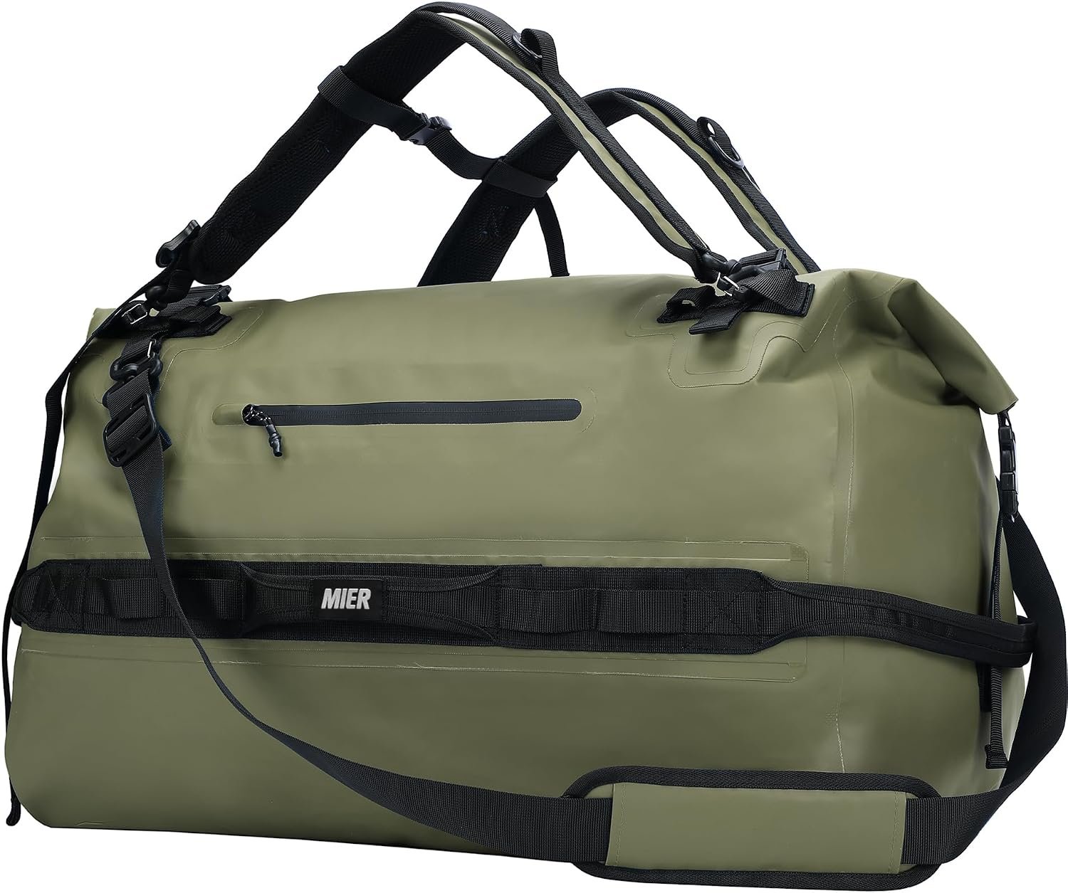 MIER Waterproof Duffel Bag Motorcycle Dry Bag Backpack Large Roll-Top Heavy Duty Dry Duffle Bags for Kayaking Camping Boating Gym Beach Cruise Ship, 60L/80L