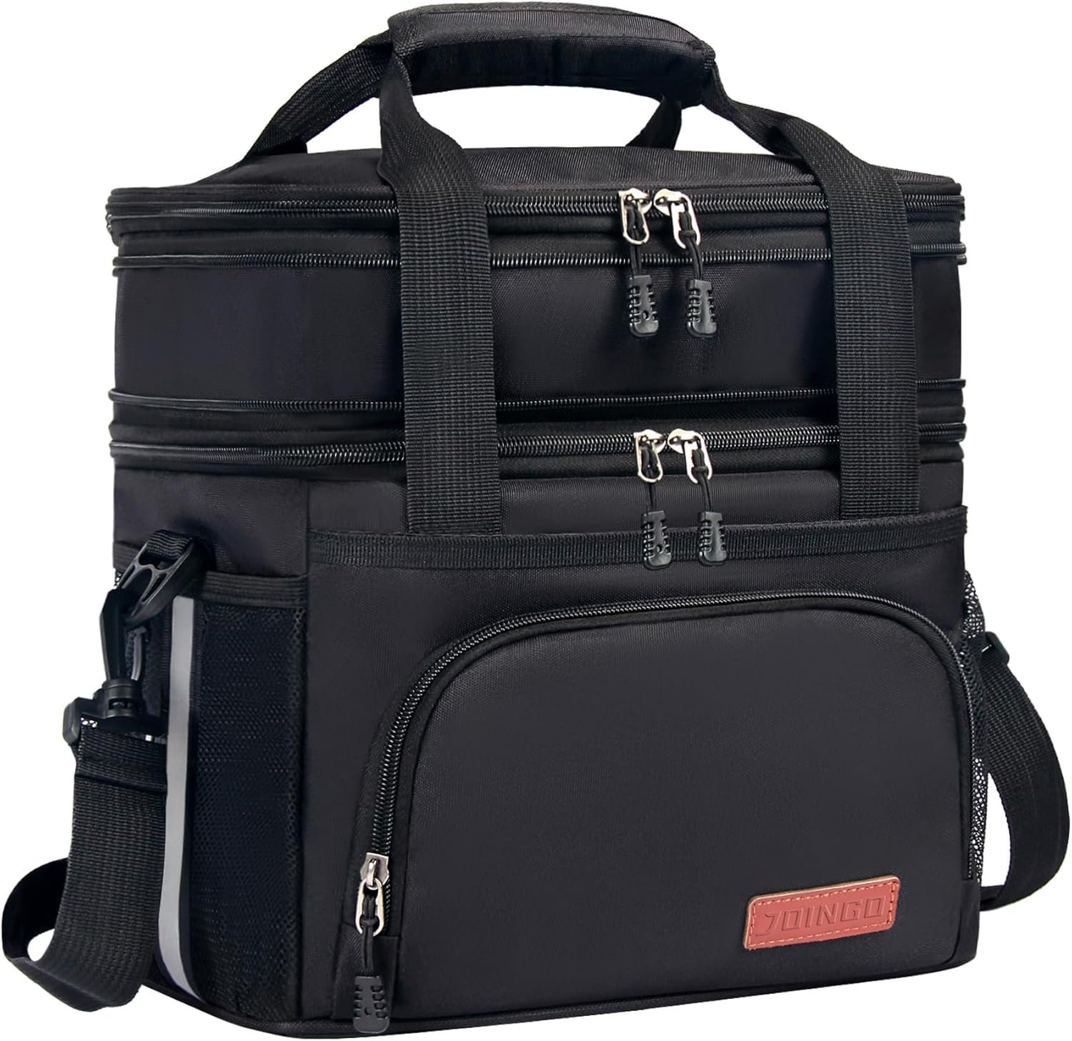 JOINGO Tactical Lunch Box for Men & Women – Expandable 16L Double Deck Insulated Cooler Bag for Work, Construction & 12-Hour Shifts – Heavy Duty Leakproof Large Meal Prep Tote with Shoulder Strap