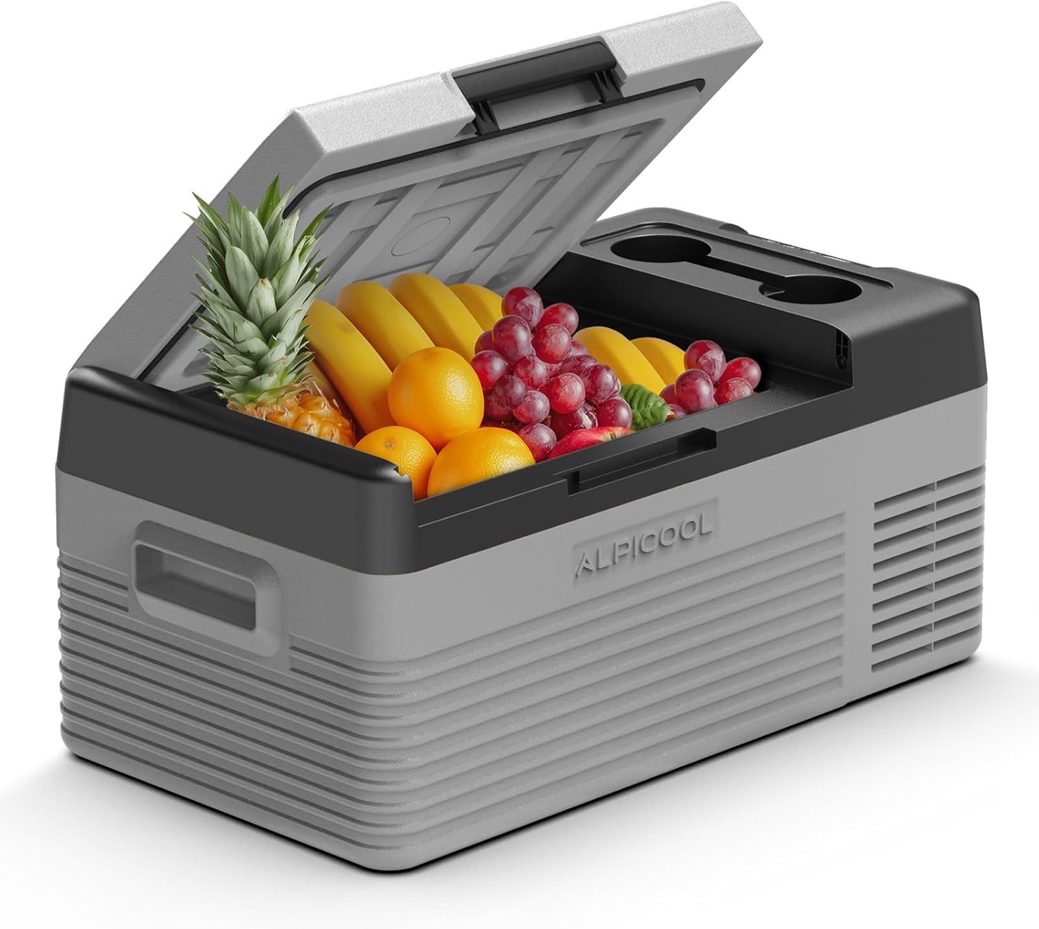 Alpicool Car Refrigerator 12 Volt Portable Car Fridge 16 Quart（15 L Electric Cooler with AC/DC，Car Refrigerator Freezer for Truck Van RV Camper SUV, Camping Boat Travel，-4~68°F