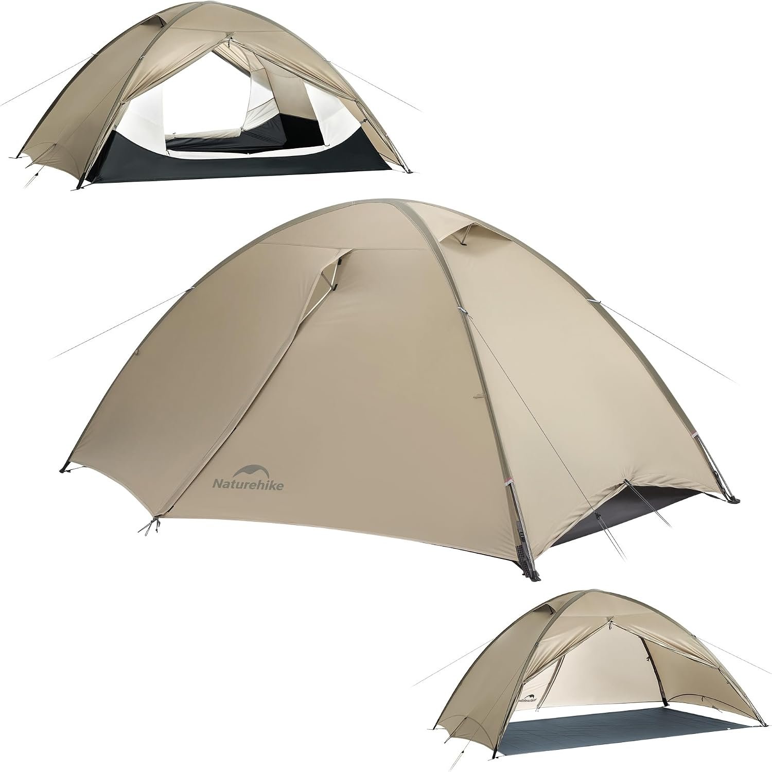 Naturehike Giling 1/2 Person Backpacking Tent 4 Season Lightweight Tent for Hiking & Bikepacking Easy Setup 3000mm Waterproof Ultralight CampingTents for Outdoor Cycling