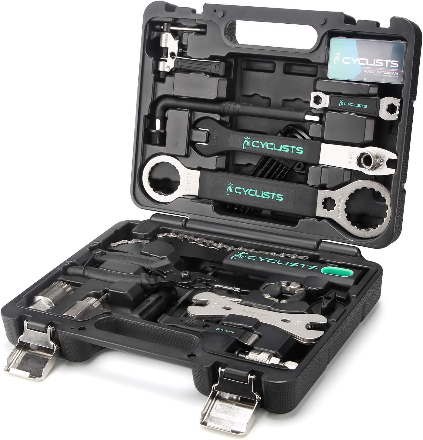 23 Piece Bike Tool Kit – Bicycle Repair Tool Box Compatible – Mountain/Road Bike Maintenance Tool Set with Storage Case