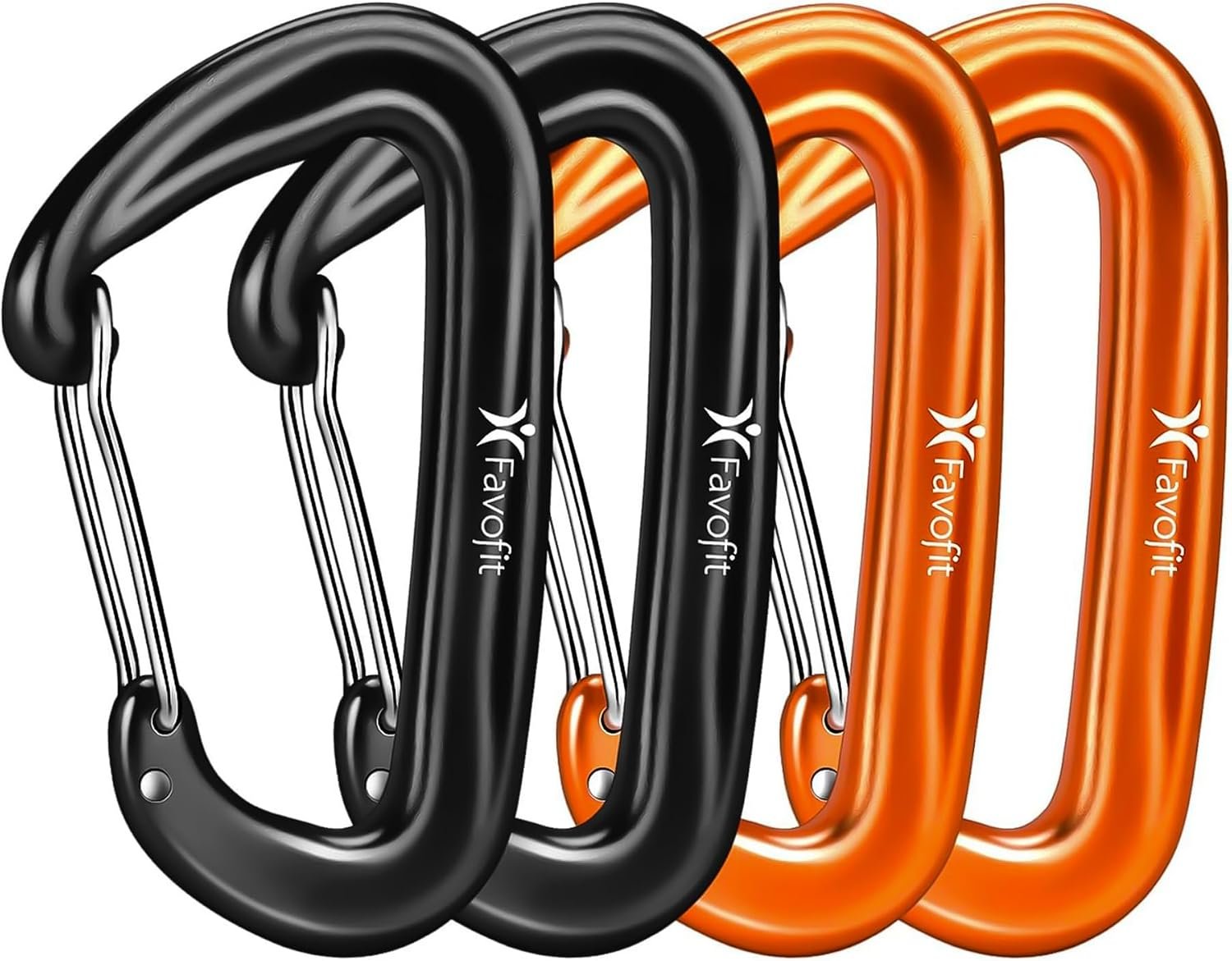 12KN Heavy Duty Carabiner Clips – Favofit 3.2” Small Carbineers for Hiking Camping Hammocks Keys Keychains Dog Leashes – Ideal for Outdoor Enthusiasts